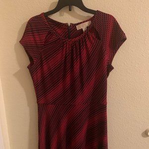Michael Kors Red Dress with Black Polk A Dots